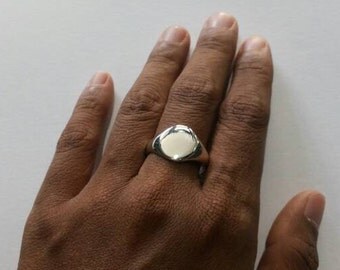 Natural Sterling Silver Rings PLAIN plat oval with balihandmade 925 sterling silver jewelry rings#All size Cool and simple good design rings