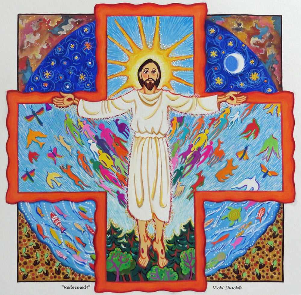 Resurrection painting Contemporary Easter Painting