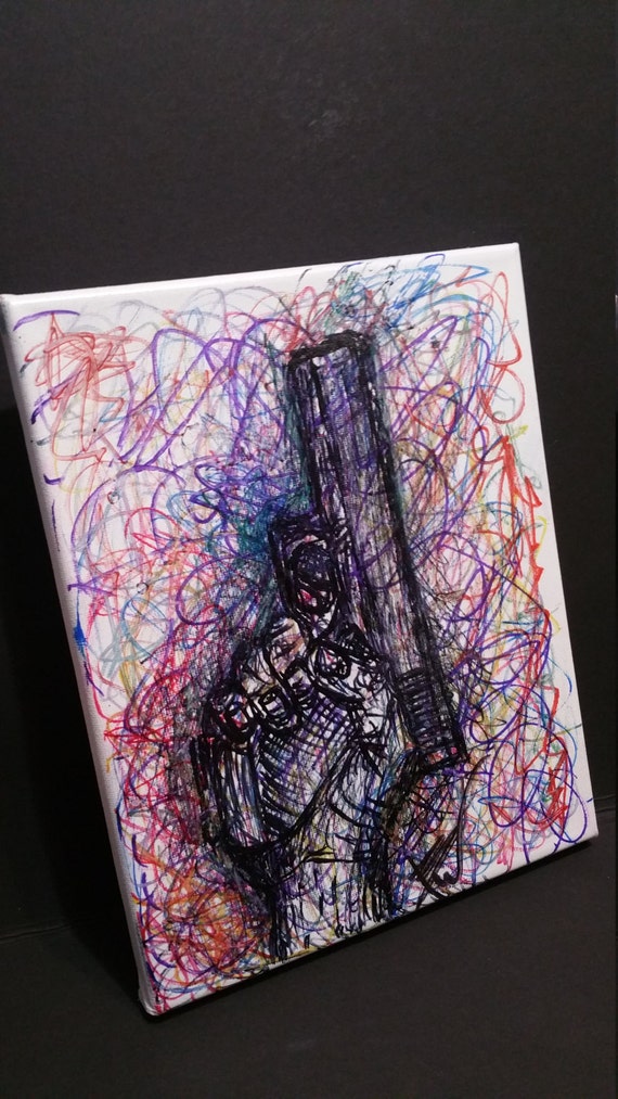 Canvas Scribble with Permanent Marker