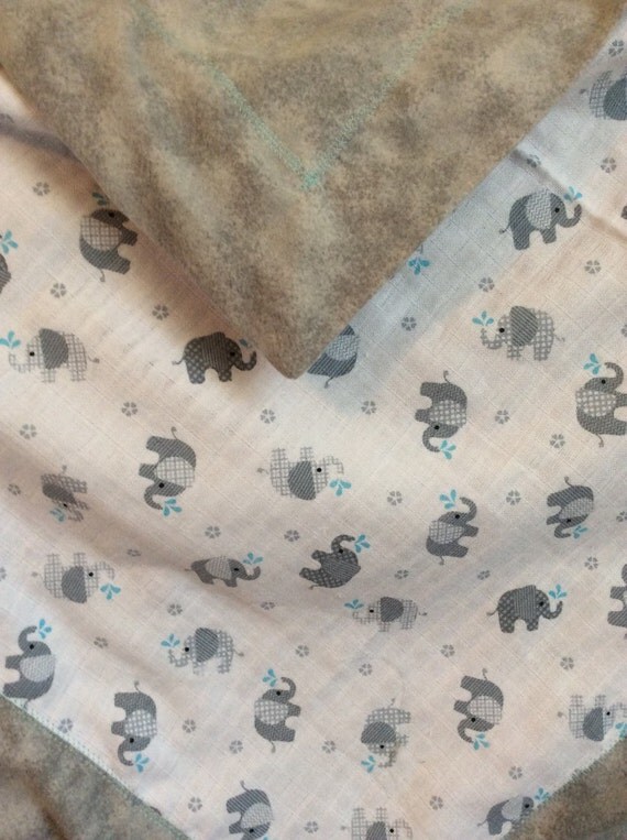 ElephantsLarge Baby receiving blanket swaddle wrap boy baby