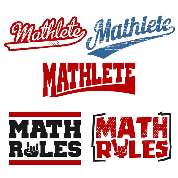 Mathlete Math Cuttable Designs SVG DXF EPS use with