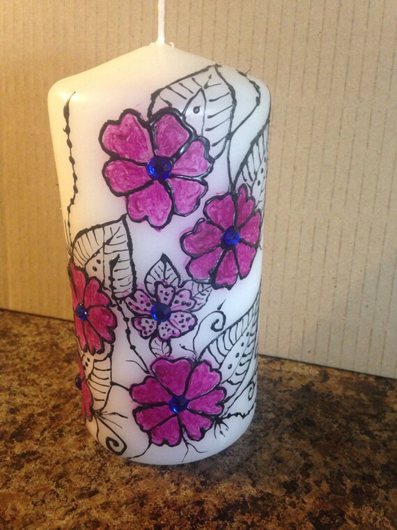 Items similar to 3/6 Unscented white candle, Decorative candle, White pillar candle, Hand