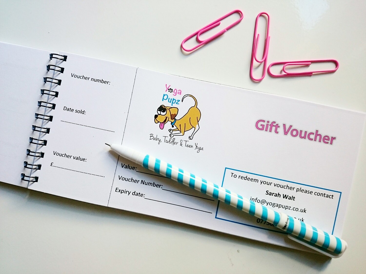 Business Gift Voucher Book Customer Vouchers Tear Off