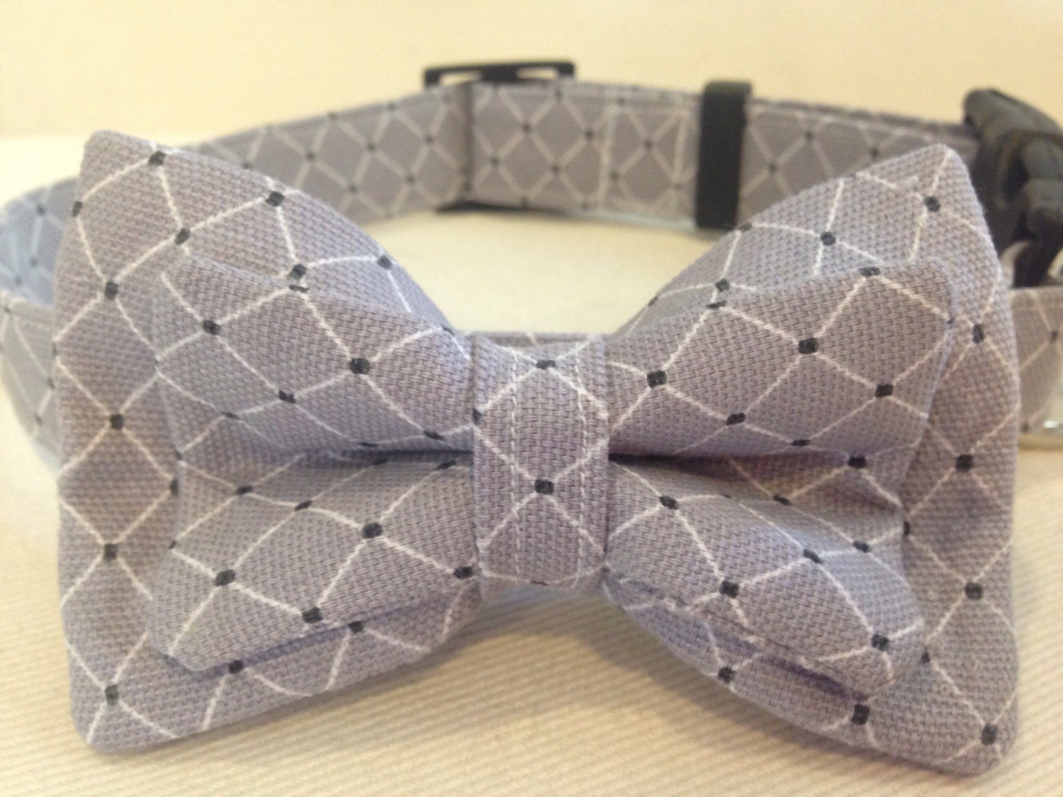 Dog Collar with Bow Tie The Magnanimous by SewEpicGifts on Etsy