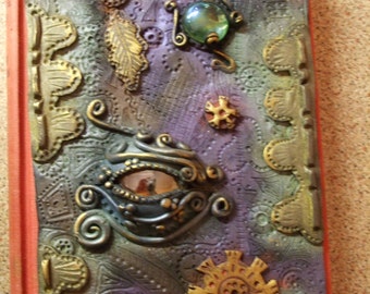 Dragon Eye Journal OOAK sculpt Lizard reptile