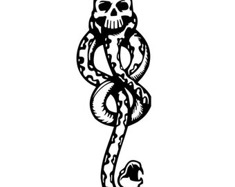 Dark Mark Decal. Harry Potter. Halloween Decoation. Deathly Hallows. Fandom. Nerd Geek. Car Decal. Wall Decal. Teen. Tattoo.