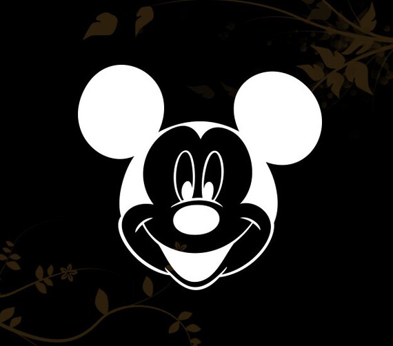 Mickey Mouse Head Decal for your Car Walls Laptops by