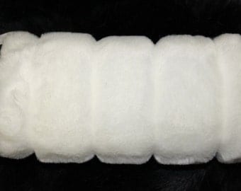 White FAUX FUR Muff Hand Warmer Brand NEW!!