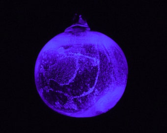 Galaxy Globes - Purple - Hand Blown Glass Window Ornament that Glow-in-the-dark
