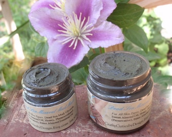Dead Sea Mud Mask 1.5 oz or 2.5 oz - Mineral Mud from Dead Sea Jordan - Face & Body Skin Detox Facial, Travel, Sample Size, All Skin Types