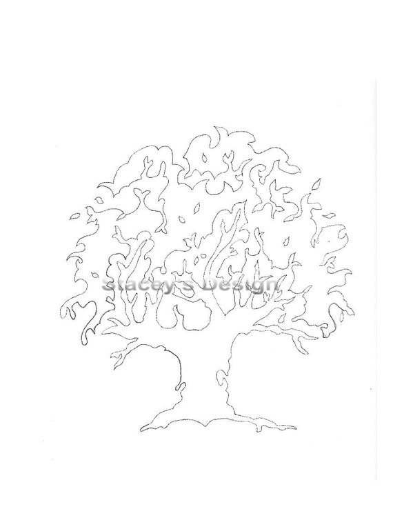 Stencil tree of life arts and crafts stencil art