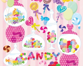 Candy Clipart, Personal & Commercial use, Vector, Instant download Illustration_CA-05