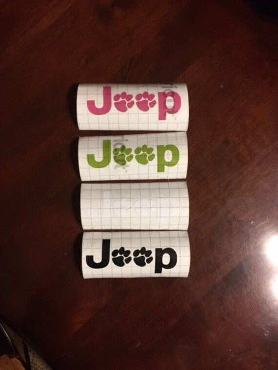 JEEP with PAW PRINTS. Jeep decal. Jeep. Paw by MarkedByMiller