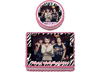 5 SOS 5 Seconds of Summer Birthday Party Edible Cake Topper Cupcake Personalized Custom Made Image