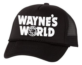 Wayne's World Wayne Campbell Garth Shwing Cosplay Trucker Foam Mesh Party Hat