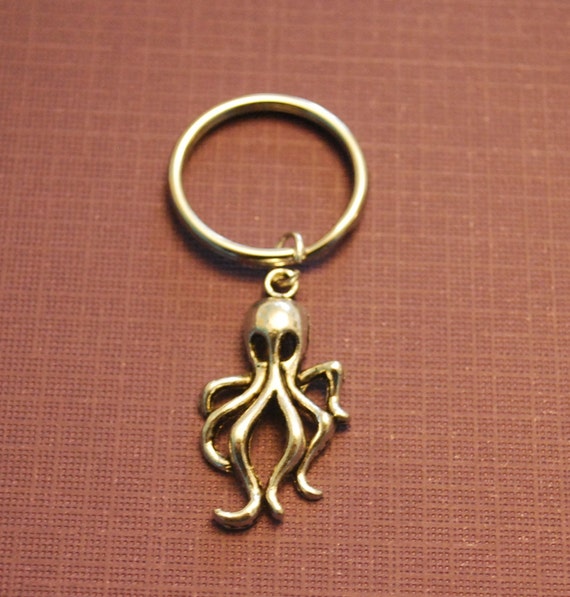 octopus plush key ring