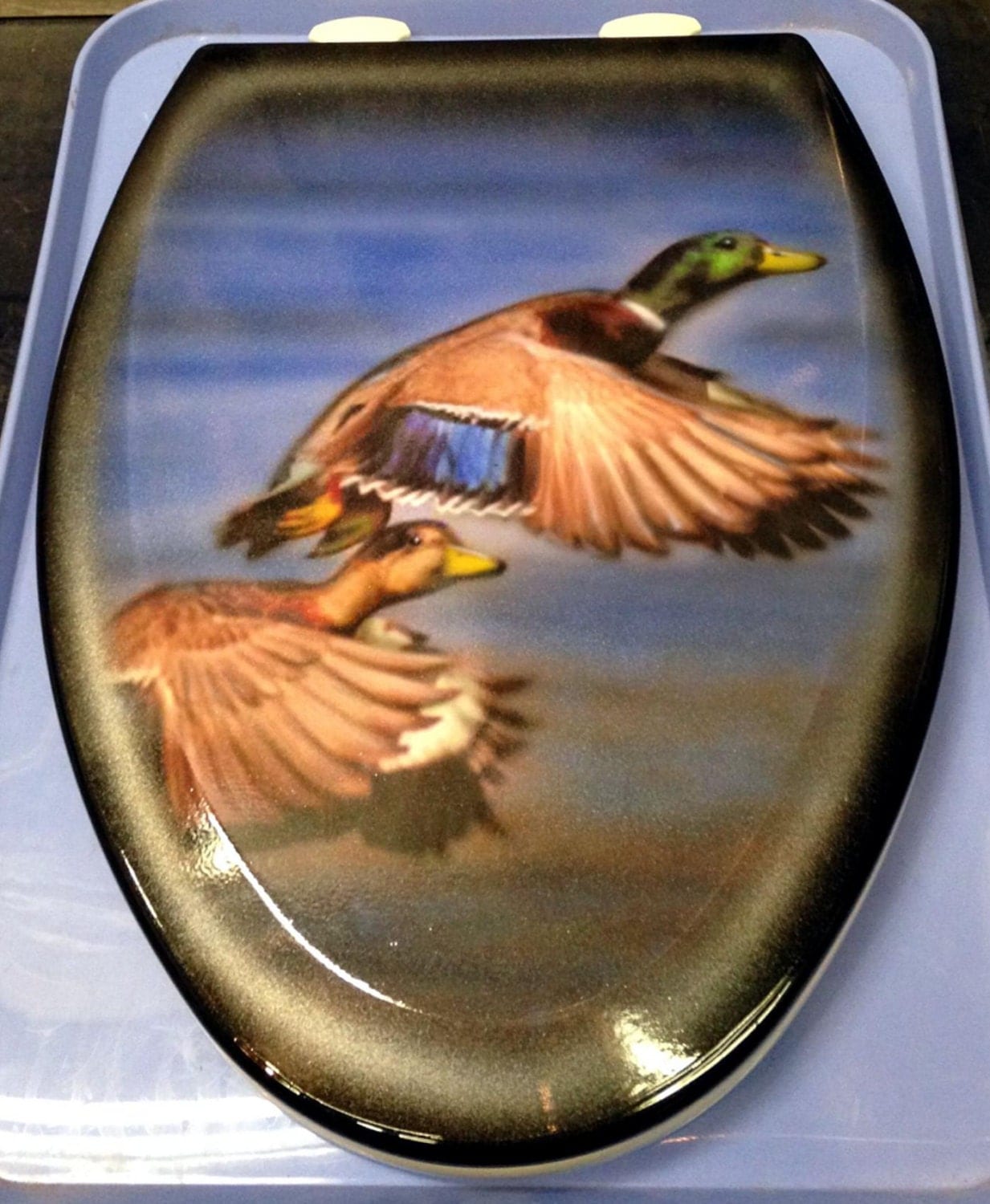Mallard Ducks Custom Airbrushed Toilet Seat New Premium Lid
