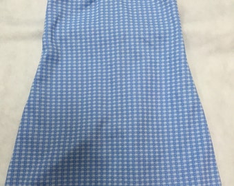 Vintage 1970s plaid strapless dress XXS