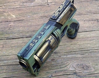Steampunk Nerf Gun Green and Gold Pirate Time Traveler Space Captain