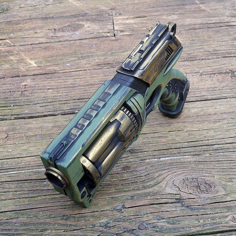 Steampunk Nerf Gun Green and Gold Pirate Time Traveler Space