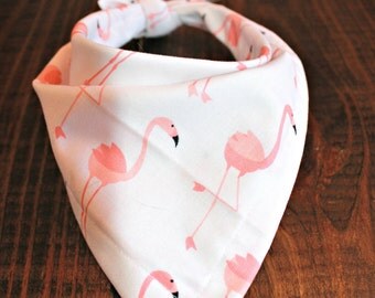 Flamingo Bandana! Dog Bandana Cat Bandana Personalization options.FREE SHIPPING Tie bandana! Snap Bandana!