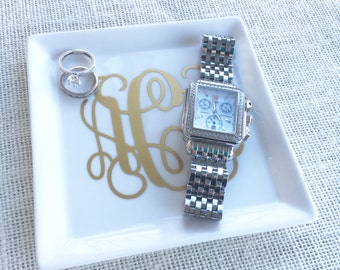 Monogram Jewelry Tray, Personalized Jewelry Tray, Monogram Catch All Tray, Monogram Trinket Tray, Monogram Jewelry Holder