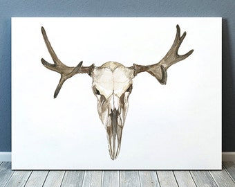 Deer skull print | Etsy