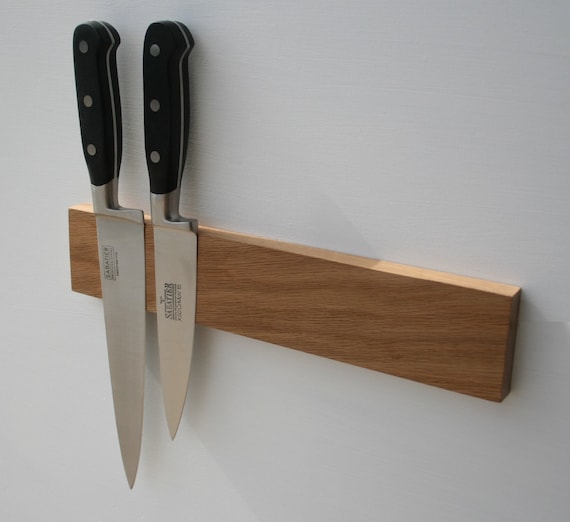 Wrenbury 12 Oak Solid Wood Magnetic Knife Rack Holder