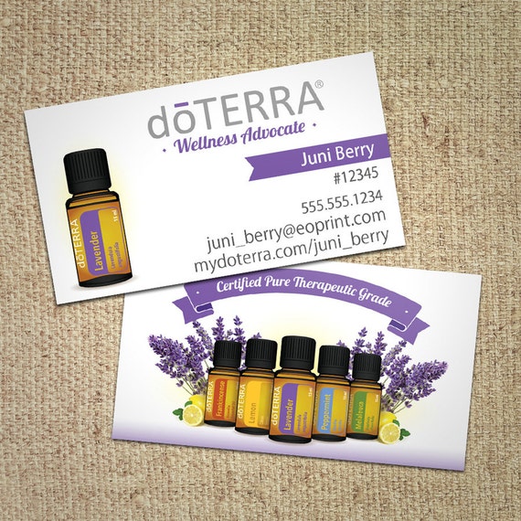 DoTERRA Business Cards Bottles Illustration By