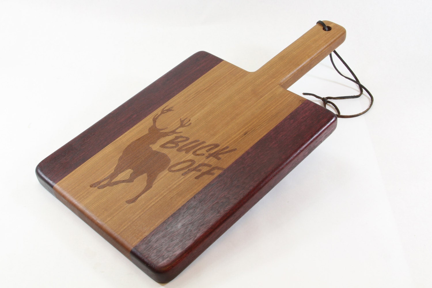 Handcrafted Wood Cutting Board Paddle Board Purpleheart