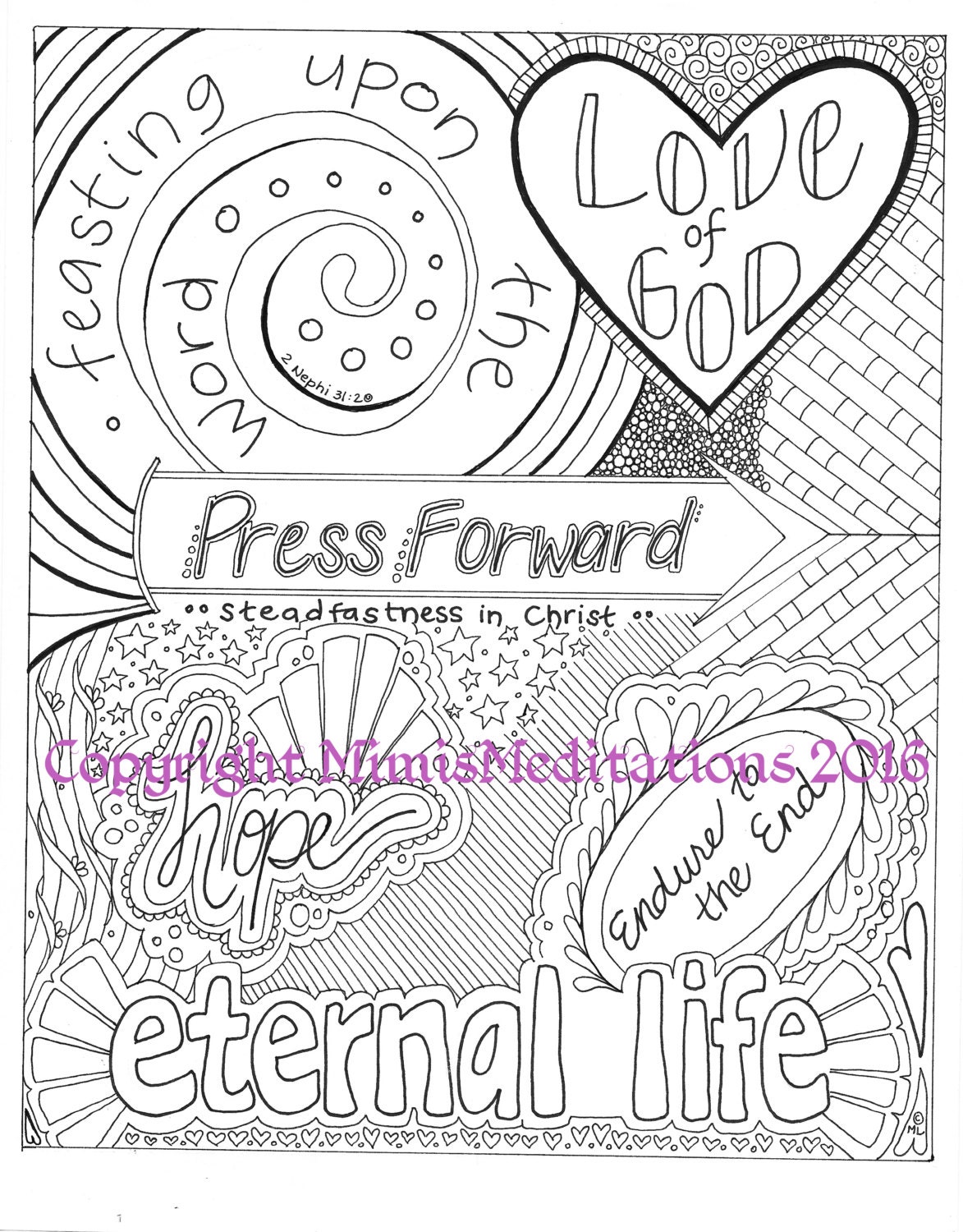 Coloring Page LDS Youth Theme 2016