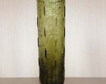Large Riihimaen Lasi Oy Green Vase Tamara Aladin 1461