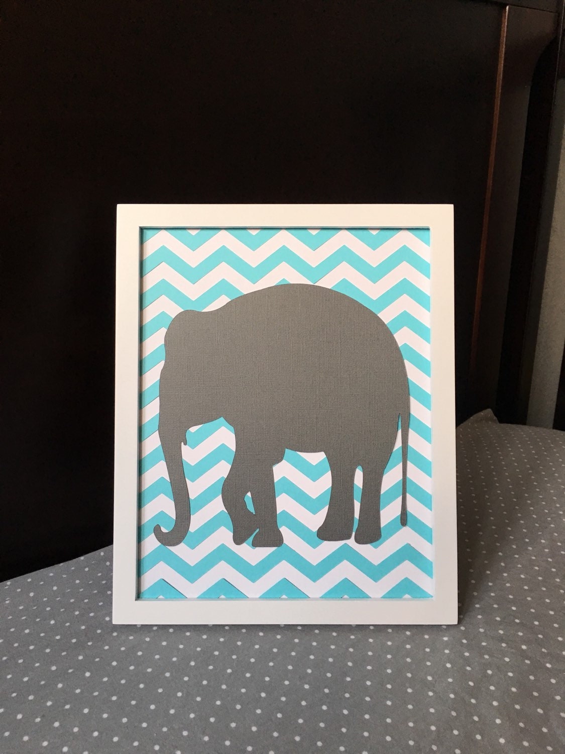 Elephant nursery baby boy decor framed set of 4 by BaxterBabyDecor