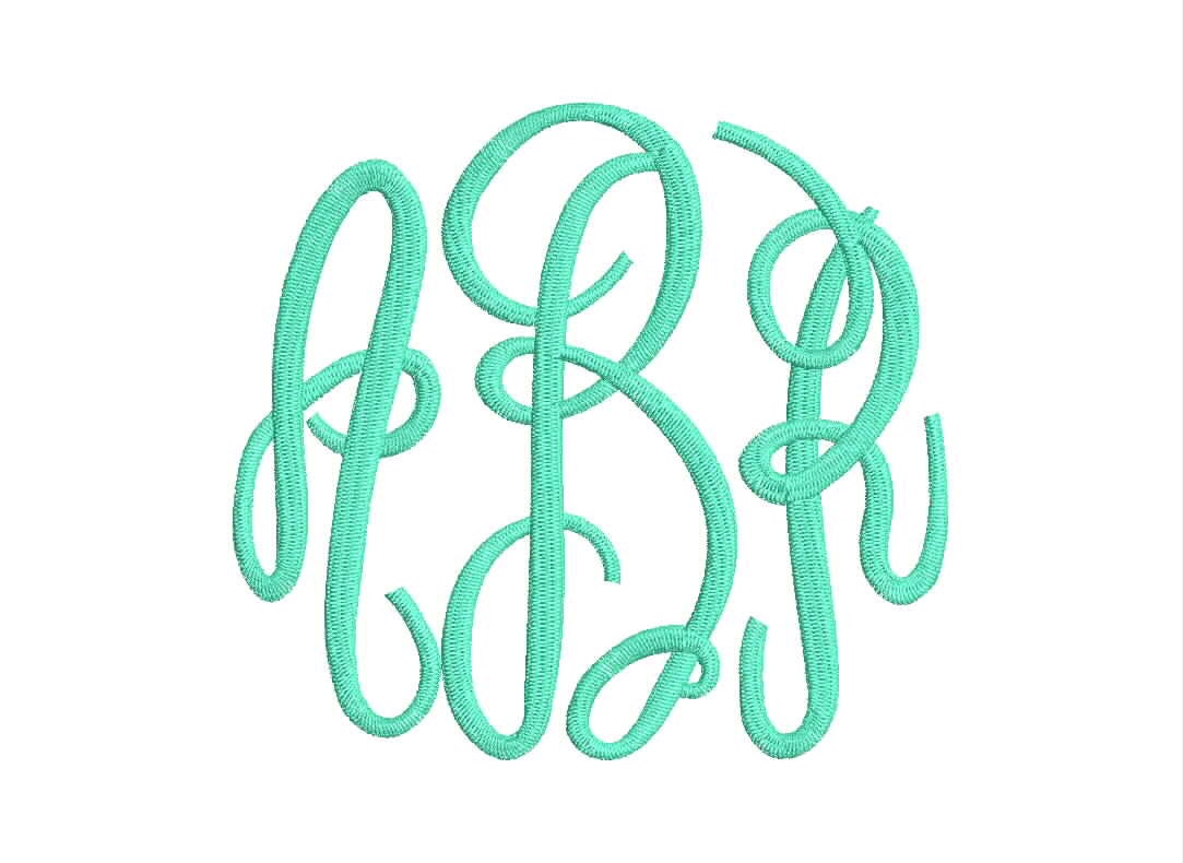 3 Size Largh Fancy Monogram Embroidery Font Embroidery Fonts