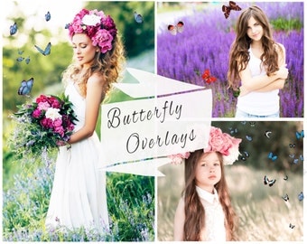 BOGOF, 40 Photoshop Butterfly Overlays, Photoshop Overlays, Texture, Digital Backdrop, Butterfly Overlay, Butterflies, Instant Download