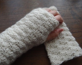 Hand knitted fingerless gloves, handwarmers, mittens