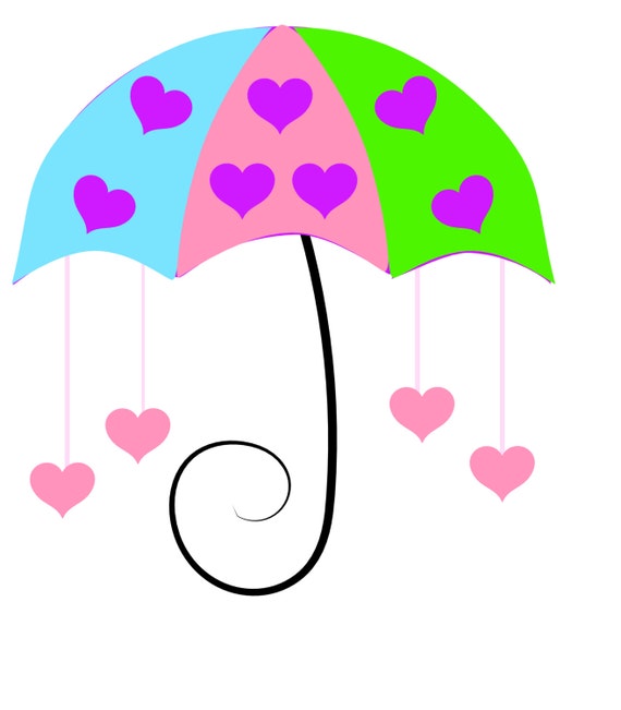 Valentine Umbrella SVG Instant Download