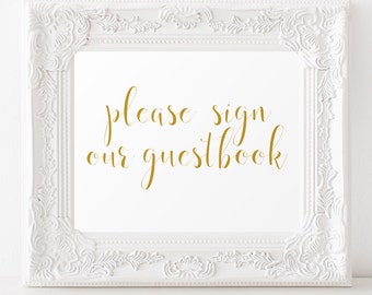 Items similar to DIY Wedding Signs Gold Quotes, Wedding Decor ...