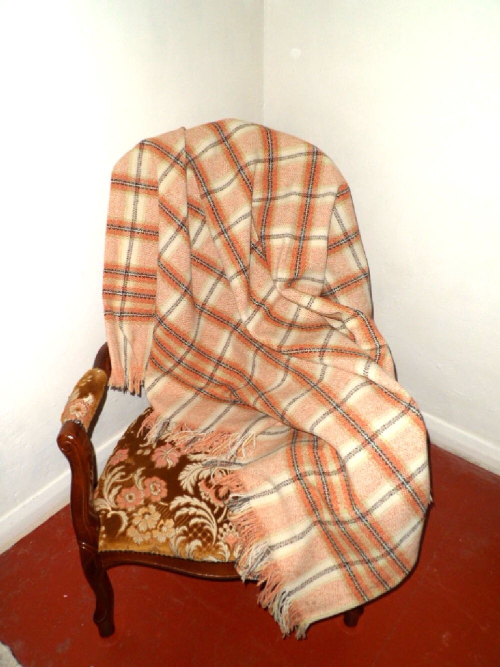 VINTAGE WELSH BLANKET. Original Wool Blanket.