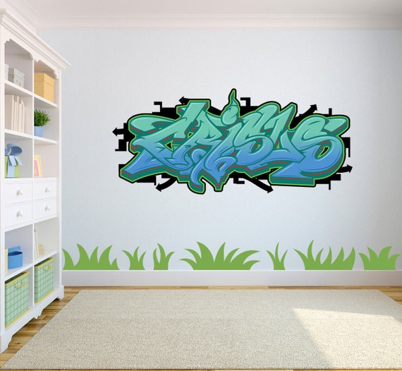 Custom made graffiti wall decal