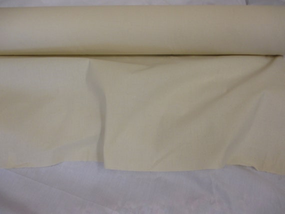 Plain Natural 100% Cotton Calico Fabric. 60/152cm Wide.