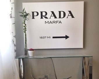 Prada Marfa - Gossip Girl fashion abstract canvas marfa prada custom girl print