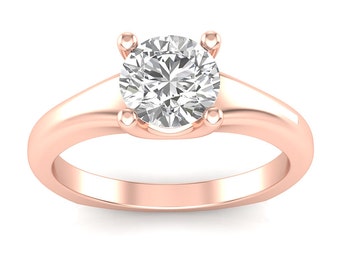 rose gold engagement ring – Etsy