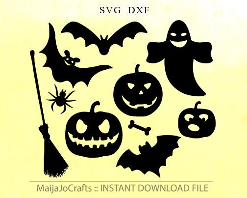 Download Halloween SVG file Halloween Cutting Files Ghost Bat Spider