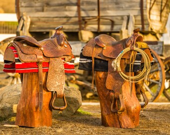 Western Saddle Stools