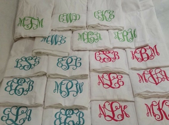 Monogrammed pillow cases