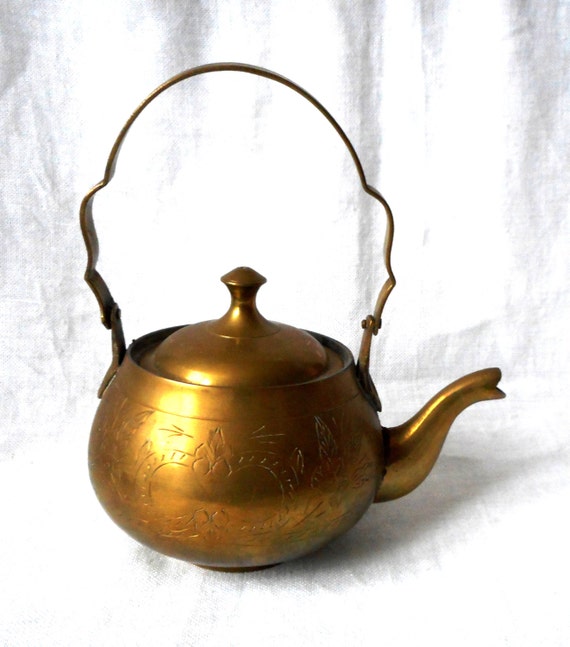 Vintage Hindu Teapot Decorative Teapot Indian by VintageSacre