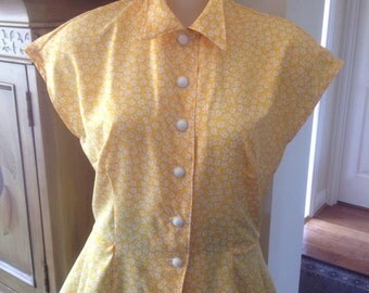 SALE PRICE 40s pattern Peplum Blouse