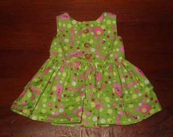 Items similar to Custom size, pink polka dot dress on Etsy