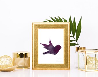 Majestic Watercolor Bird Print